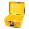 Pelican 1507 Air Case, Yellow with Lime Green Handle & Latches None (Case Only) ColorCase 015070-0000-240-300