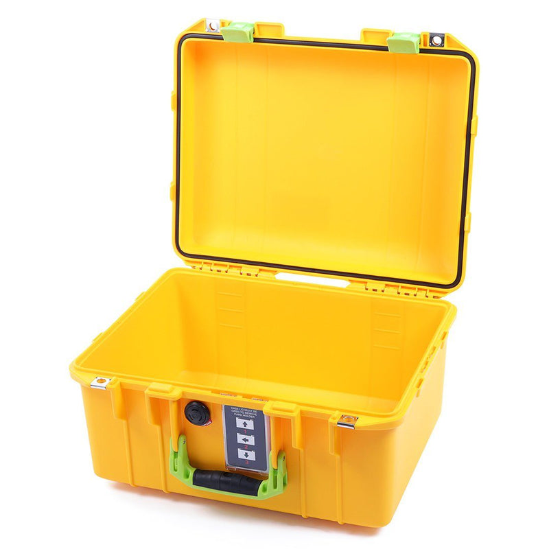 Pelican 1507 Air Case, Yellow with Lime Green Handle & Latches ColorCase 
