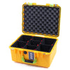 Pelican 1507 Air Case, Yellow with Lime Green Handle & Latches TrekPak Divider System with Convolute Lid Foam ColorCase 015070-0020-240-300