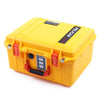 Pelican 1507 Air Case, Yellow with Orange Handle & Latches ColorCase