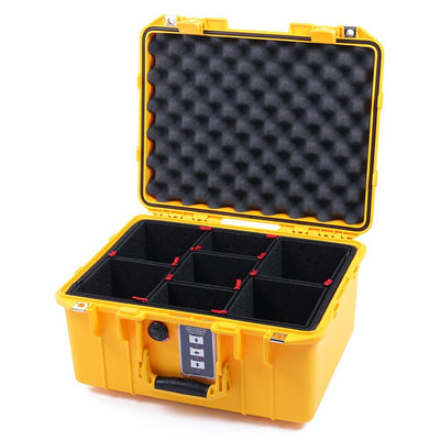 Pelican 1507 Air Case, Yellow TrekPak Divider System with Convolute Lid Foam ColorCase 015070-0020-240-240