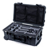 Pelican 1510 Case, Black Gray Padded Microfiber Dividers with Mesh Lid Organizer ColorCase 015100-0170-110-110