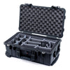 Pelican 1510 Case, Black Gray Padded Microfiber Dividers with Convolute Lid Foam ColorCase 015100-0070-110-110