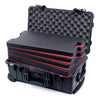 Pelican 1510 Case, Black Custom Tool Kit (4 Foam Inserts with Convolute Lid Foam) ColorCase 015100-0060-110-110