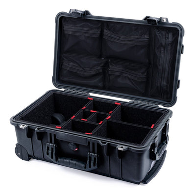 Pelican 1510 Case, Black TrekPak Divider System with Mesh Lid Organizer ColorCase 015100-0120-110-110
