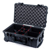 Pelican 1510 Case, Black TrekPak Divider System with Convolute Lid Foam ColorCase 015100-0020-110-110