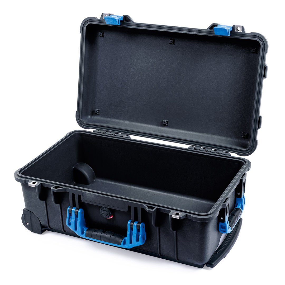 Pelican 1510 Case, Black with Blue Handles &amp; Latches None (Case Only) ColorCase 015100-0000-110-120