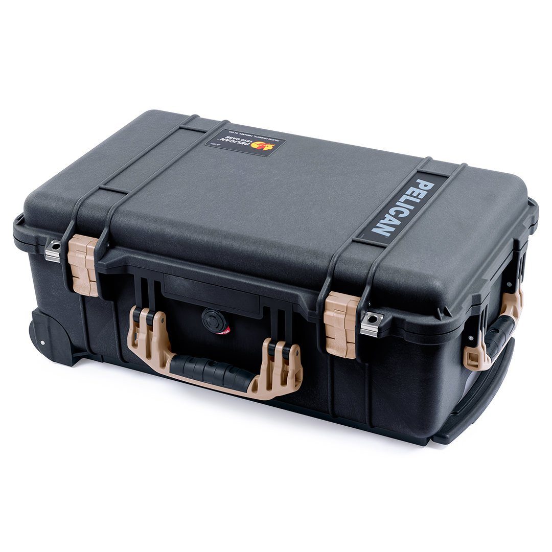 Pelican 1510 Case, Black with Desert Tan Handles &amp; Latches ColorCase 