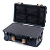 Pelican 1510 Case, Black with Desert Tan Handles & Latches Pick & Pluck Foam with Mesh Lid Organizer ColorCase 015100-0101-110-310
