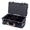 Pelican 1510 Case, Black with Desert Tan Handles & Latches TrekPak Divider System with Convolute Lid Foam ColorCase 015100-0020-110-310