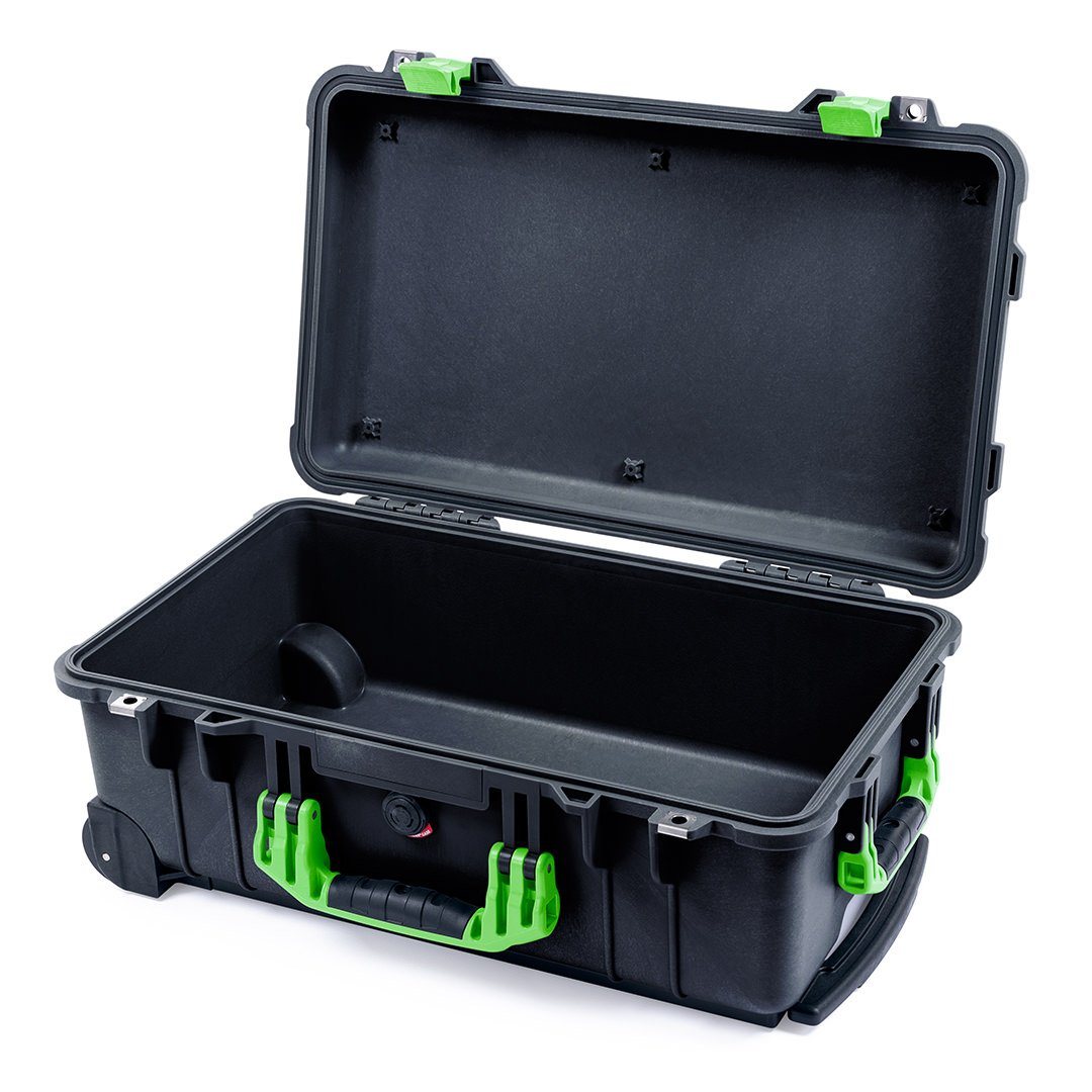 Pelican 1510 Case, Black with Lime Green Handles &amp; Latches None (Case Only) ColorCase 015100-0000-110-300
