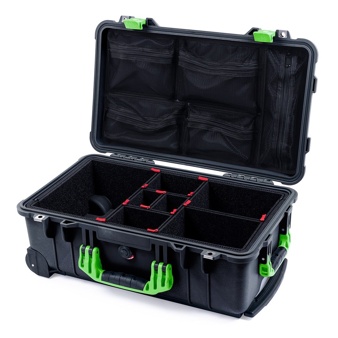 印象のデザイン Pelican 1510 Latches & Handles Green Lime with Black Case, 旅行かばん・小分けバッグ