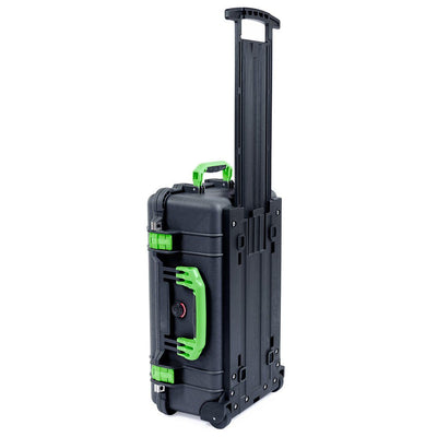 Pelican 1510 Case, Black with Lime Green Handles & Latches ColorCase