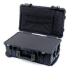 Pelican 1510 Case, Black with OD Green Handles & Latches Pick & Pluck Foam with Computer Pouch ColorCase 015100-0201-110-130