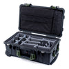 Pelican 1510 Case, Black with OD Green Handles & Latches Gray Padded Microfiber Dividers with Computer Pouch ColorCase 015100-0270-110-130
