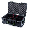 Pelican 1510 Case, Black with OD Green Handles & Latches TrekPak Divider System with Convolute Lid Foam ColorCase 015100-0020-110-130