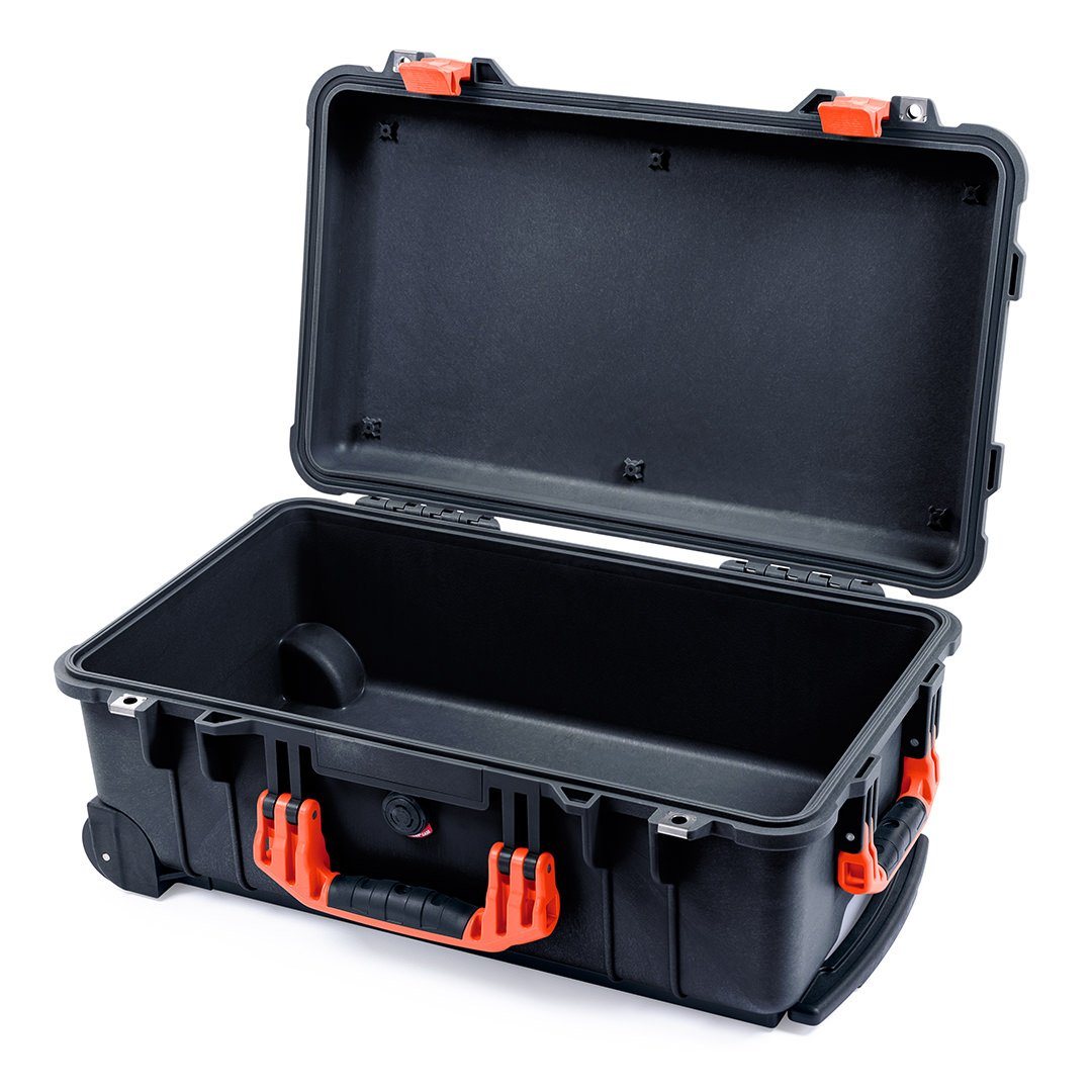 pelican fishing tackle box Pelican 1510 Case, Black with Orange Handles & Latches, Empty (Case Only)