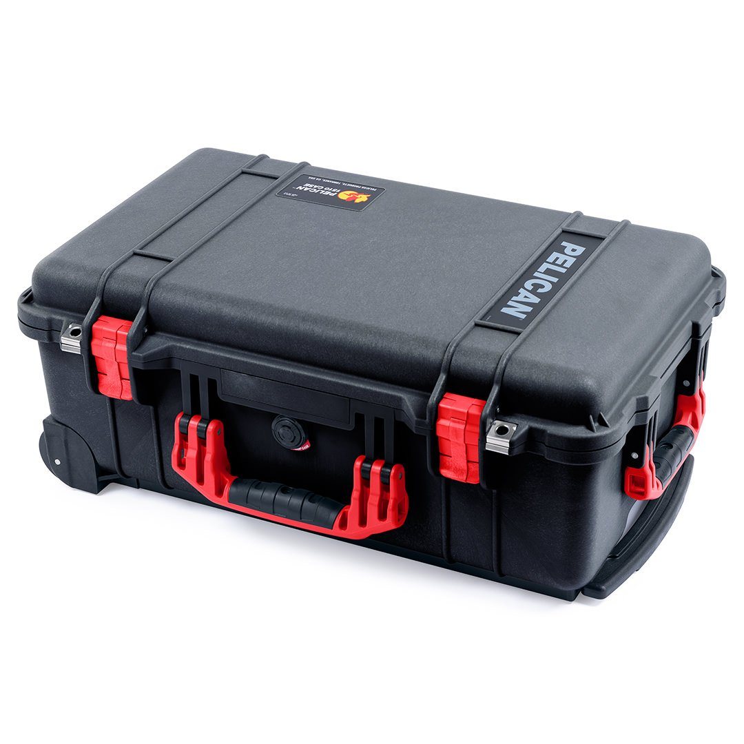Pelican 1510 Case, Black with Red Handles &amp; Latches ColorCase 
