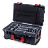 Pelican 1510 Case, Black with Red Handles & Latches Gray Padded Microfiber Dividers with Computer Pouch ColorCase 015100-0270-110-320