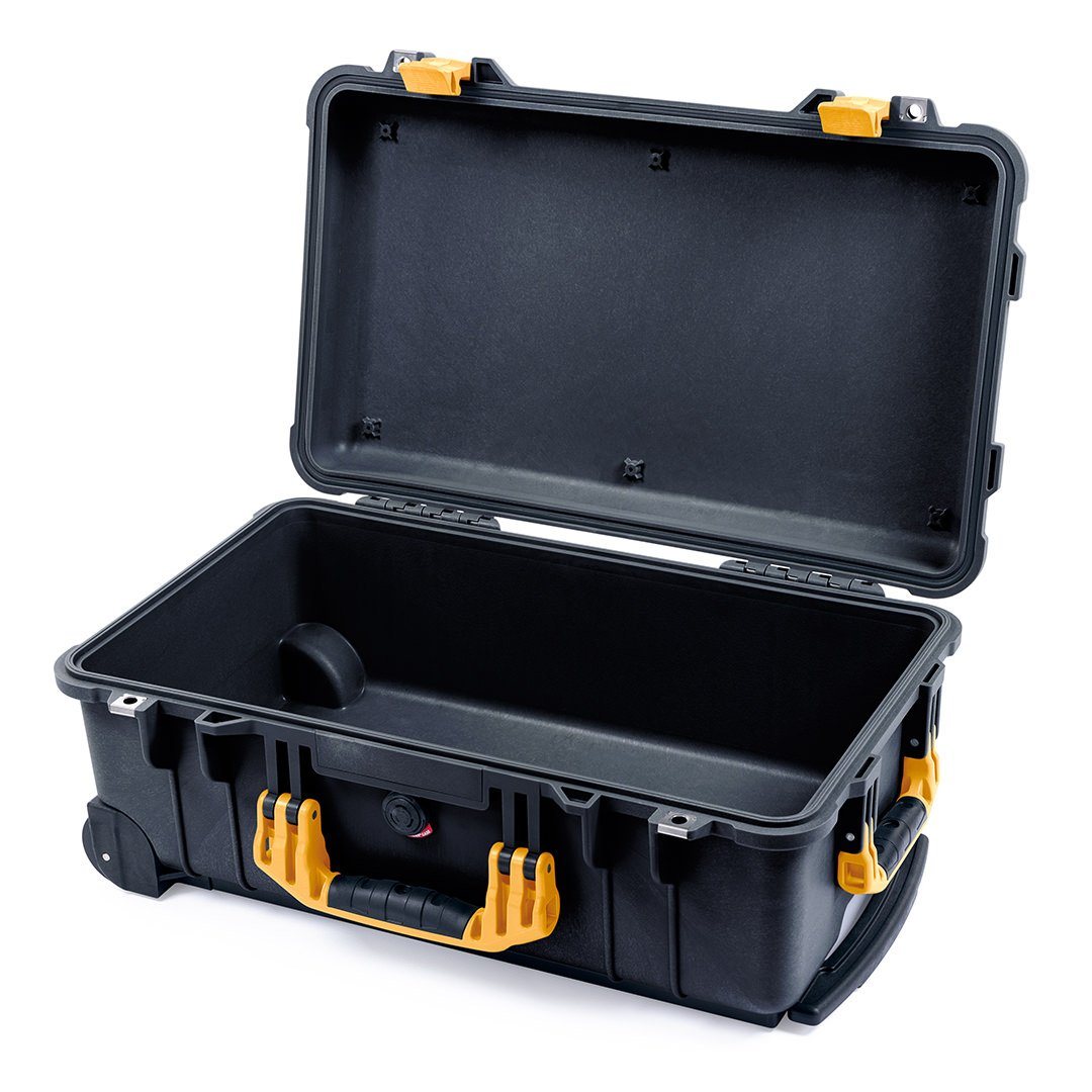 Pelican 1510 Case, Black with Yellow Handles & Latches