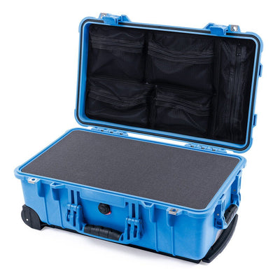 Pelican 1510 Case, Blue Pick & Pluck Foam with Mesh Lid Organizer ColorCase 015100-0101-120-120