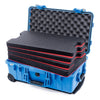 Pelican 1510 Case, Blue Custom Tool Kit (4 Foam Inserts with Convolute Lid Foam) ColorCase 015100-0060-120-120
