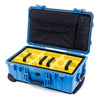 Pelican 1510 Case, Blue Yellow Padded Microfiber Dividers with Computer Pouch ColorCase 015100-0210-120-120