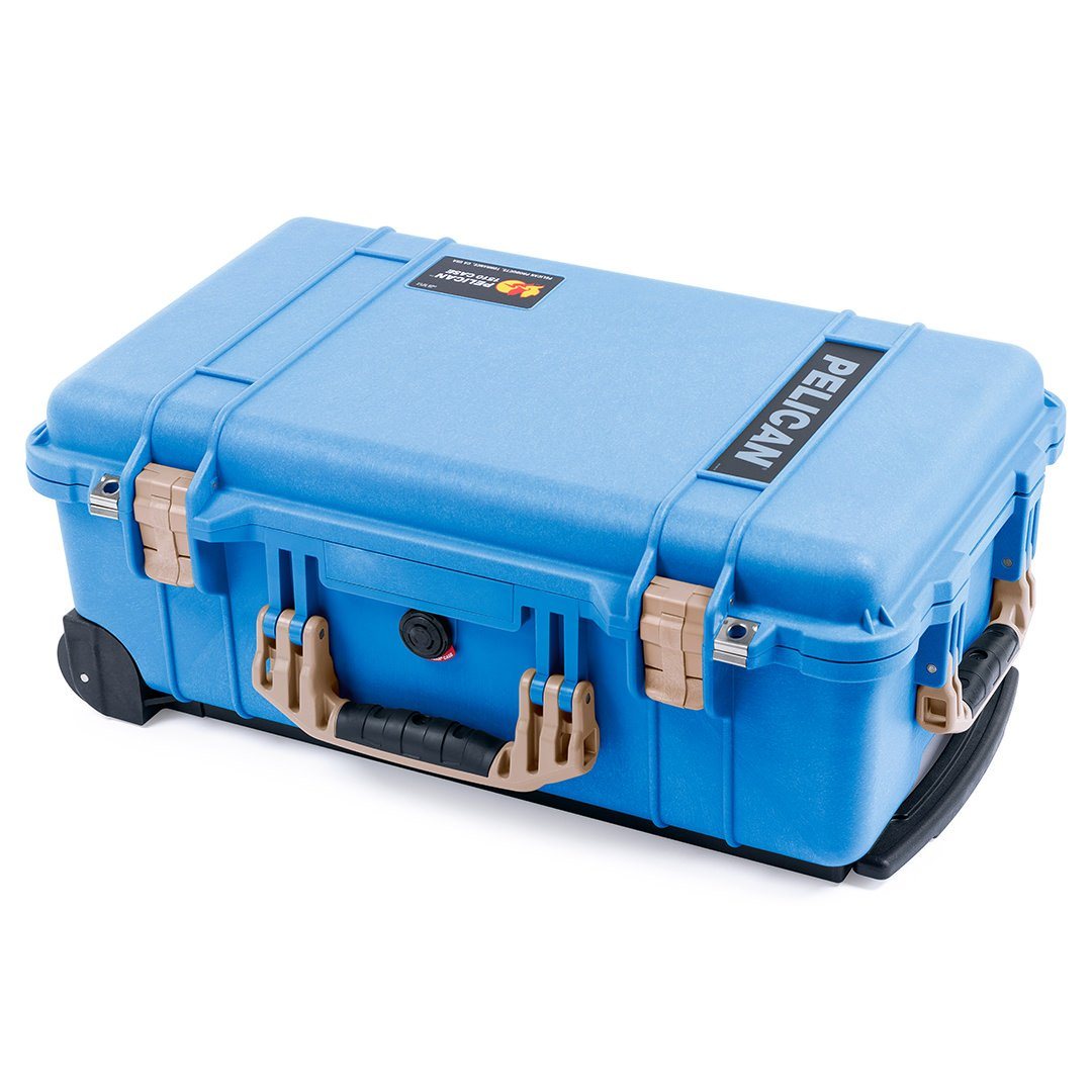 Pelican 1510 Case, Blue with Desert Tan Handles & Latches ColorCase 