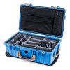 Pelican 1510 Case, Blue with Desert Tan Handles & Latches Gray Padded Microfiber Dividers with Computer Pouch ColorCase 015100-0270-120-310