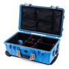 Pelican 1510 Case, Blue with Desert Tan Handles & Latches TrekPak Divider System with Mesh Lid Organizer ColorCase 015100-0120-120-310