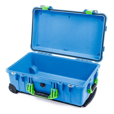 Pelican 1510 Case, Blue with Lime Green Handles & Latches None (Case Only) ColorCase 015100-0000-120-300