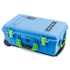 Pelican 1510 Case, Blue with Lime Green Handles & Latches ColorCase