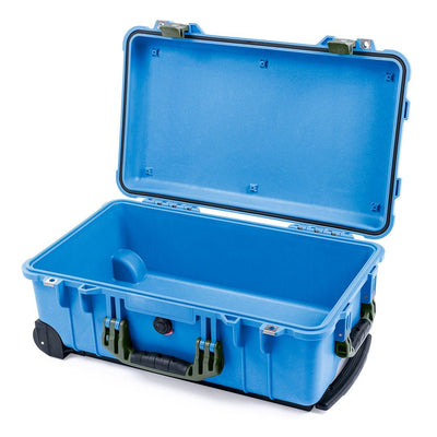 Pelican 1510 Case, Blue with OD Green Handles & Latches None (Case Only) ColorCase 015100-0000-120-130