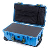 Pelican 1510 Case, Blue with OD Green Handles & Latches Pick & Pluck Foam with Computer Pouch ColorCase 015100-0201-120-130