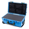 Pelican 1510 Case, Blue with OD Green Handles & Latches Pick & Pluck Foam with Mesh Lid Organizer ColorCase 015100-0101-120-130