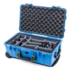 Pelican 1510 Case, Blue with OD Green Handles & Latches Gray Padded Microfiber Dividers with Convolute Lid Foam ColorCase 015100-0070-120-130