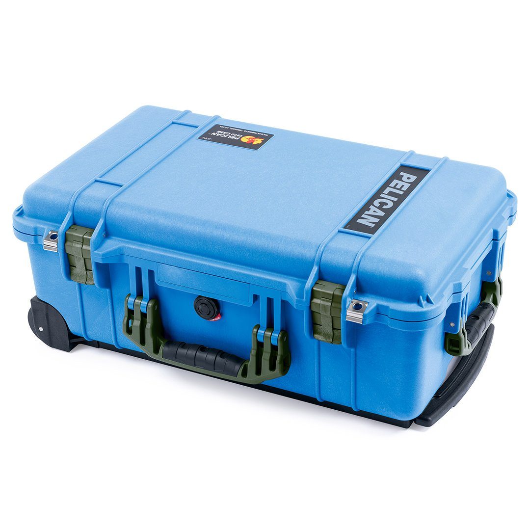 Pelican 1510 Case, Blue with OD Green Handles & Latches ColorCase 