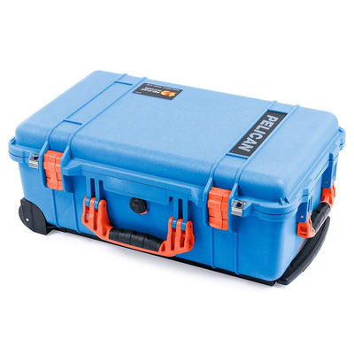 Pelican 1510 Case, Blue with Orange Handles & Latches ColorCase