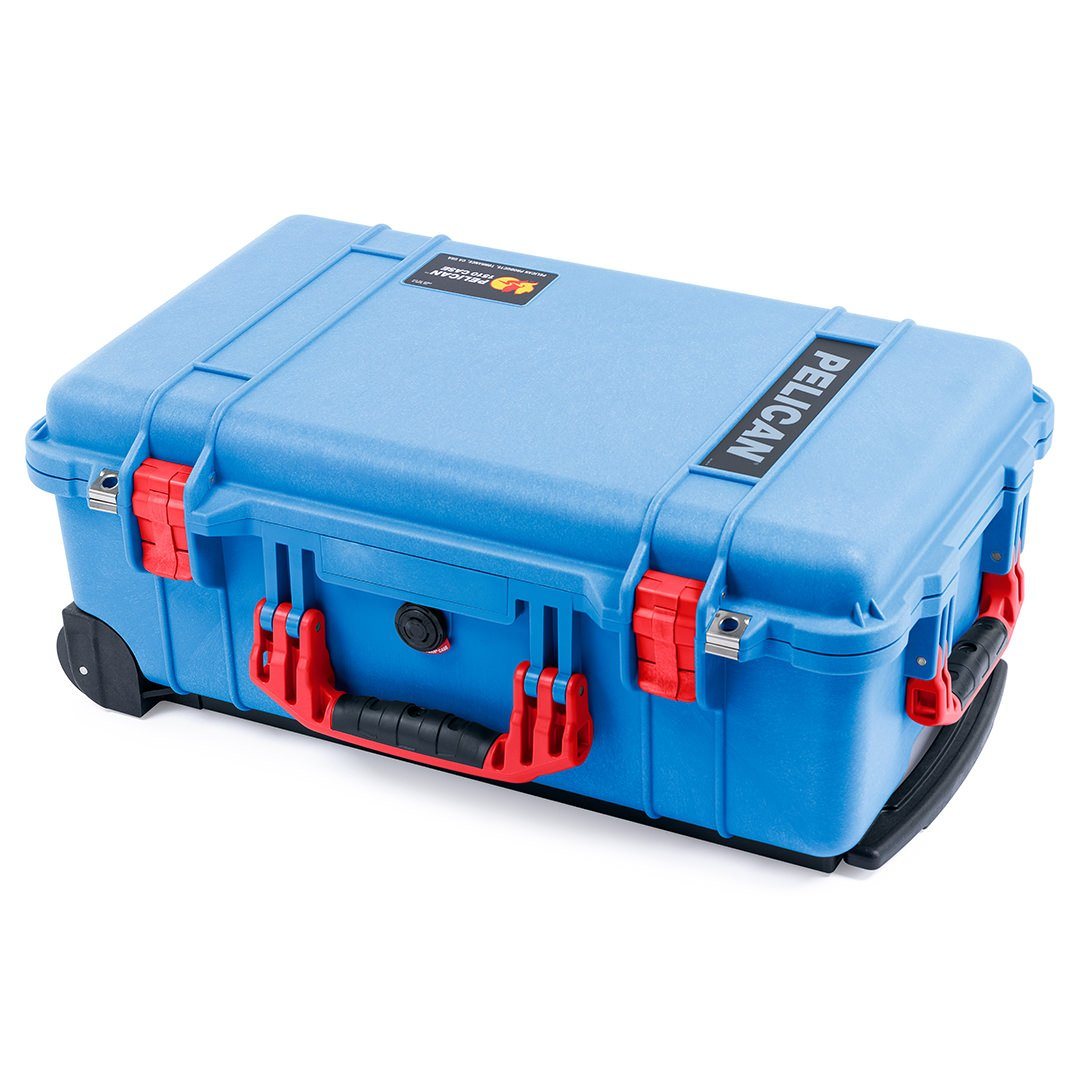 Pelican 1510 Case, Blue with Red Handles & Latches ColorCase 