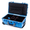 Pelican 1510 Case, Blue with Silver Handles & Latches TrekPak Divider System with Computer Pouch ColorCase 015100-0220-120-180