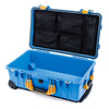 Pelican 1510 Case, Blue with Yellow Handles & Latches Mesh Lid Organizer Only ColorCase 015100-0100-120-240