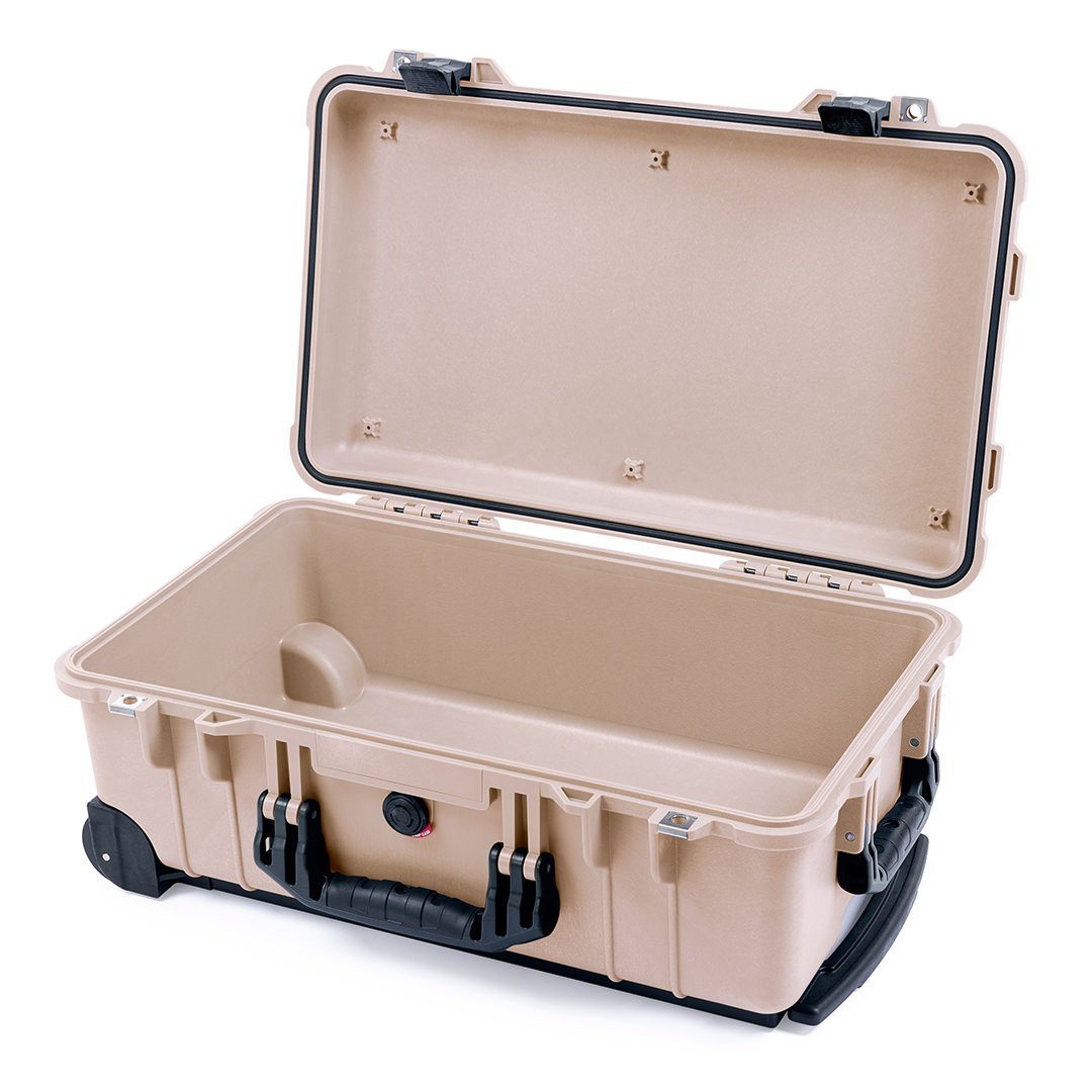 Pelican 1510 Case, Desert Tan with Black Handles &amp; Latches None (Case Only) ColorCase 015100-0000-310-110