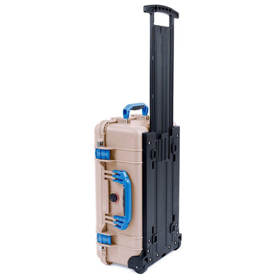 Pelican 1510 Case, Desert Tan with Blue Handles & Latches ColorCase