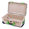 Pelican 1510 Case, Desert Tan with Lime Green Handles & Latches None (Case Only) ColorCase 015100-0000-310-300
