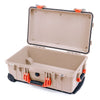 Pelican 1510 Case, Desert Tan with Orange Handles & Latches None (Case Only) ColorCase 015100-0000-310-150