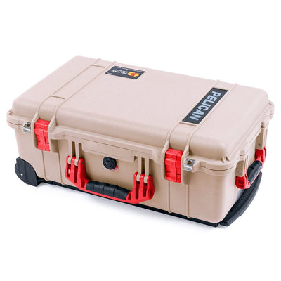 Pelican 1510 Case, Desert Tan with Red Handles & Latches ColorCase