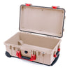 Pelican 1510 Case, Desert Tan with Red Handles & Latches None (Case Only) ColorCase 015100-0000-310-320