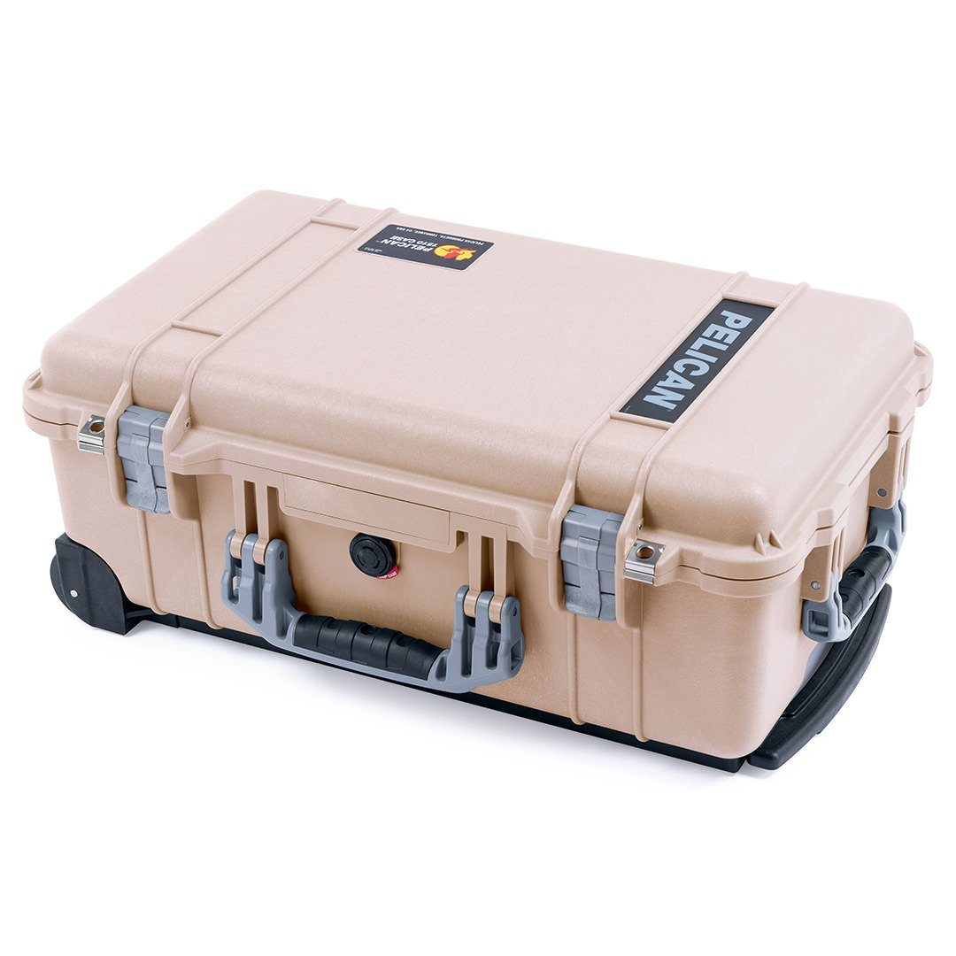 Pelican 1510 Case, Desert Tan with Silver Handles &amp; Latches ColorCase 
