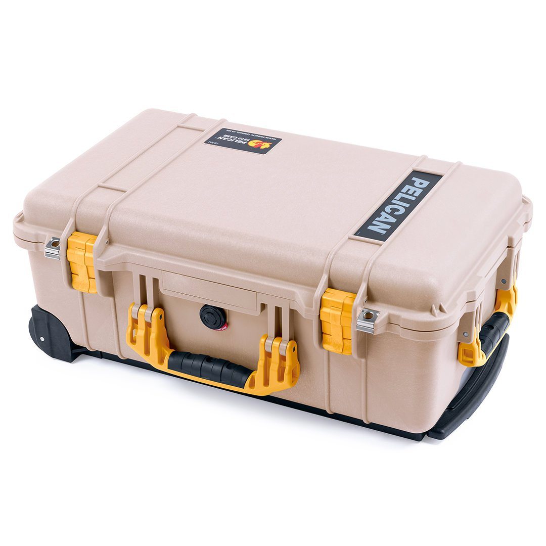 Pelican 1510 Case, Desert Tan with Yellow Handles & Latches ColorCase 