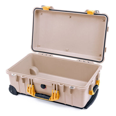 Pelican 1510 Case, Desert Tan with Yellow Handles & Latches None (Case Only) ColorCase 015100-0000-310-240